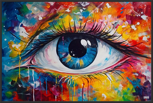 Colorful Abstract Eye Canvas Wall Art