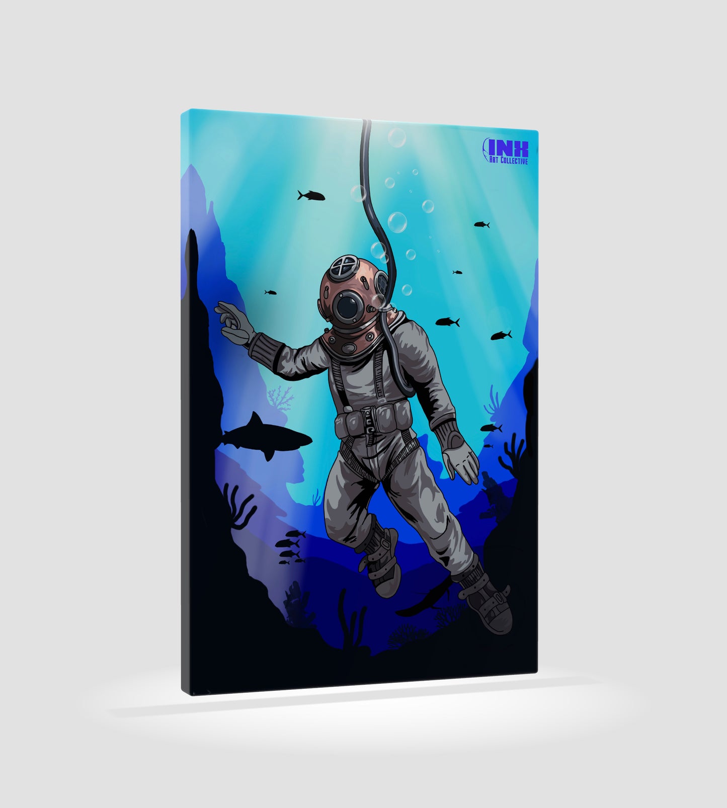 Deep Sea Diver Canvas Wall Art