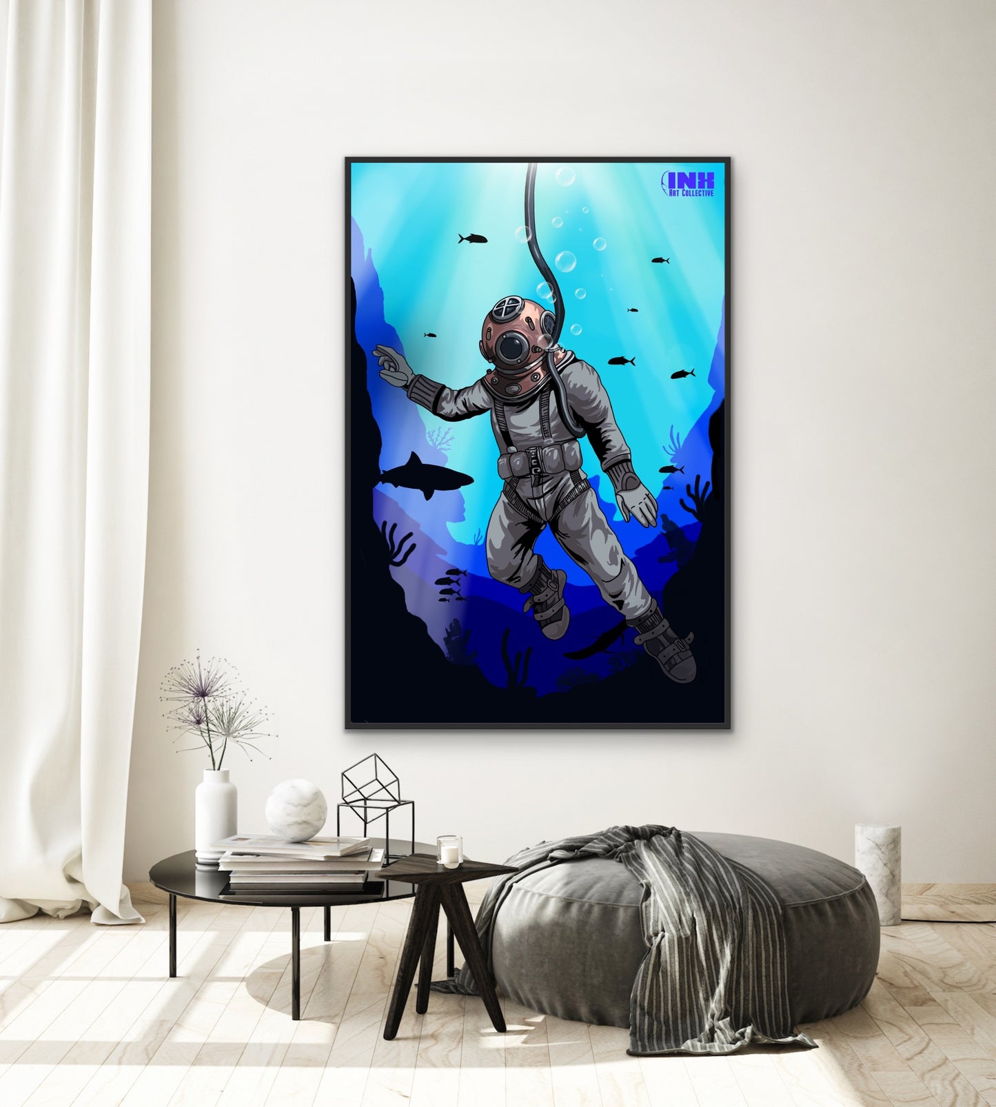 Deep Sea Diver Canvas Wall Art
