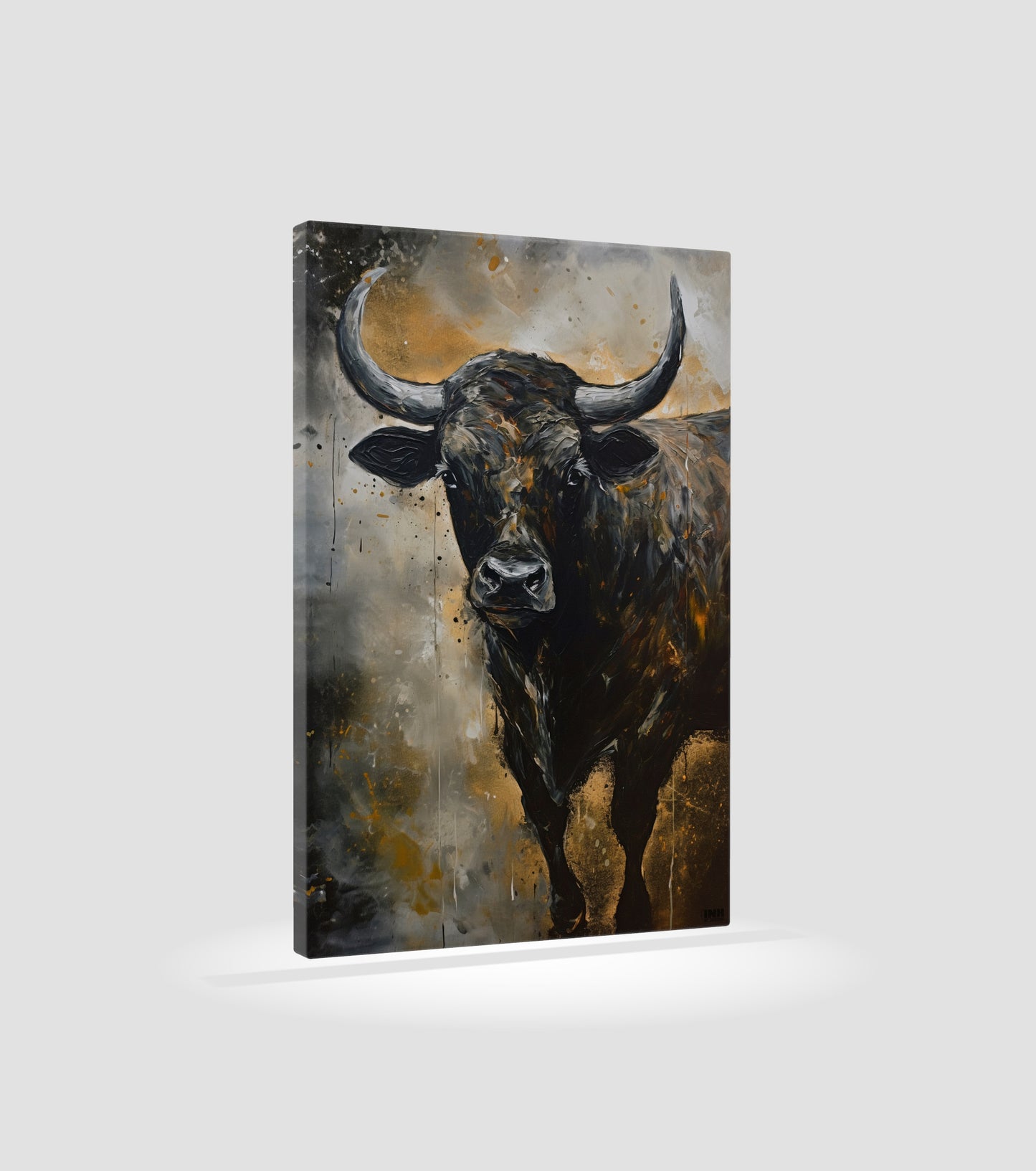 Abstract Bull Canvas Wall Art