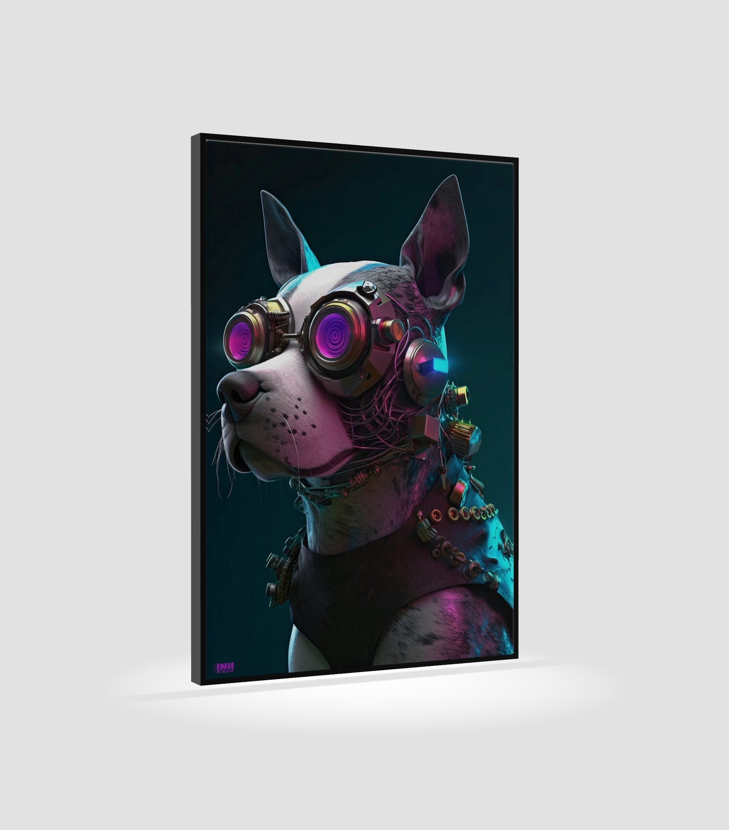 Cyberpunk Pup Canvas Wall Art