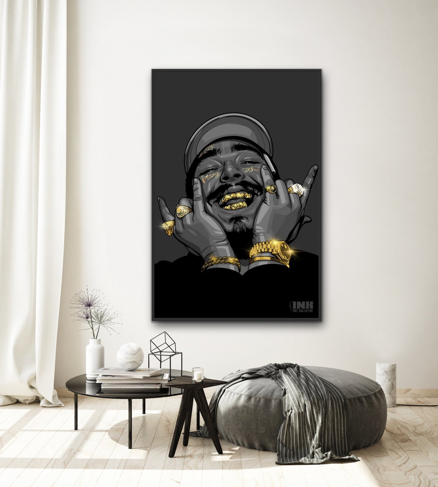 Tattooed Smile Canvas Wall Art