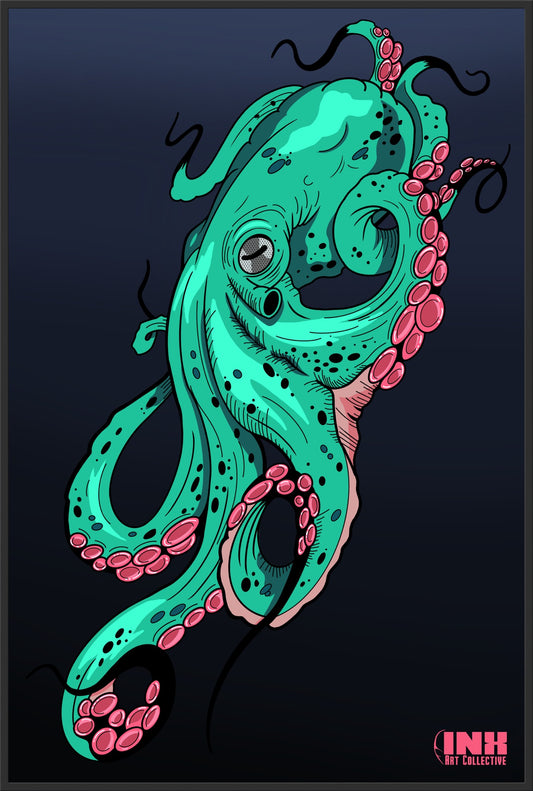 Deep Sea Octopus Canvas Wall Art