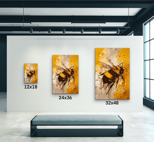 Abstract Bumblebee Canvas Wall Art