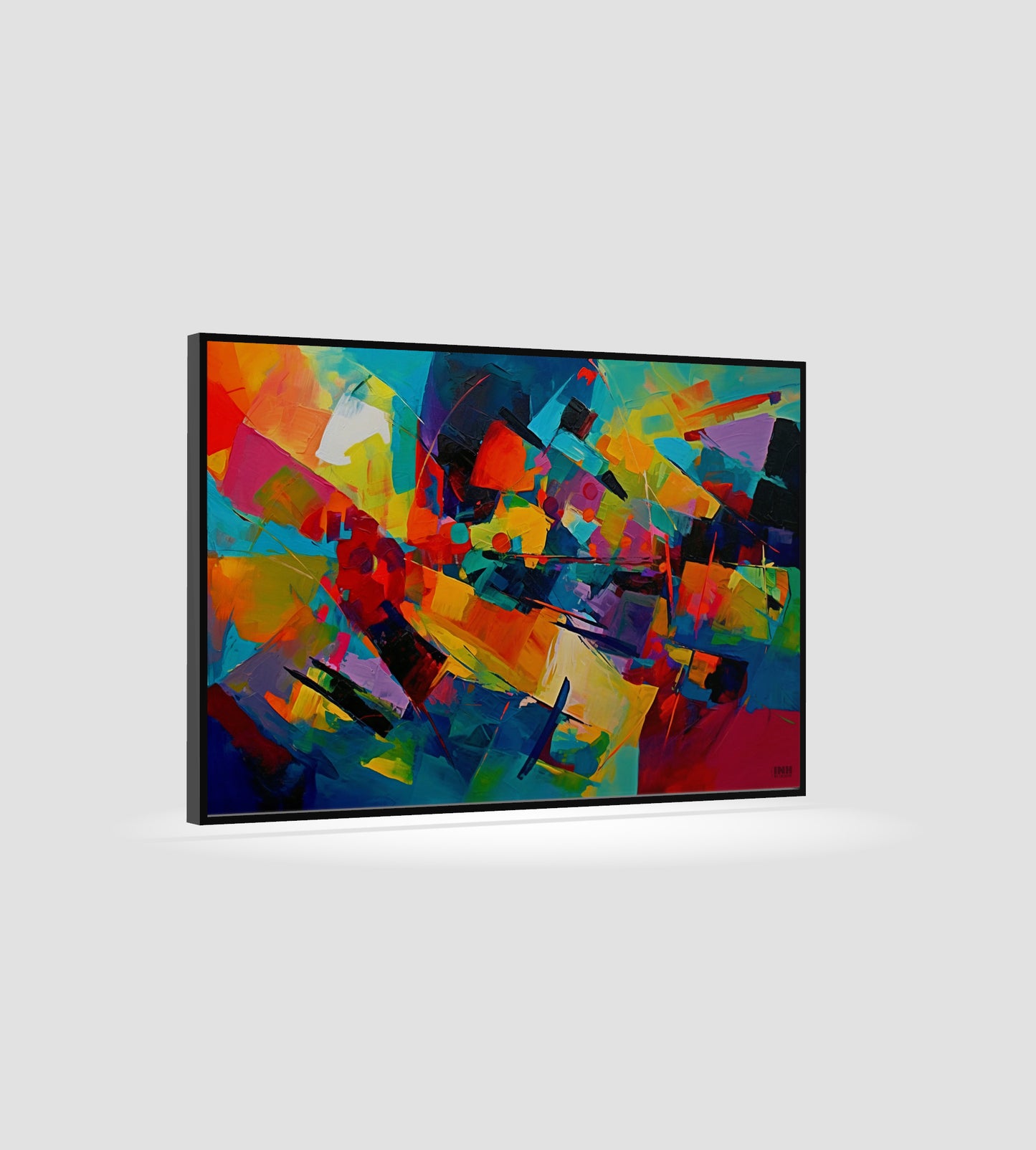 Vibrant Chaos Abstract Canvas Wall Art