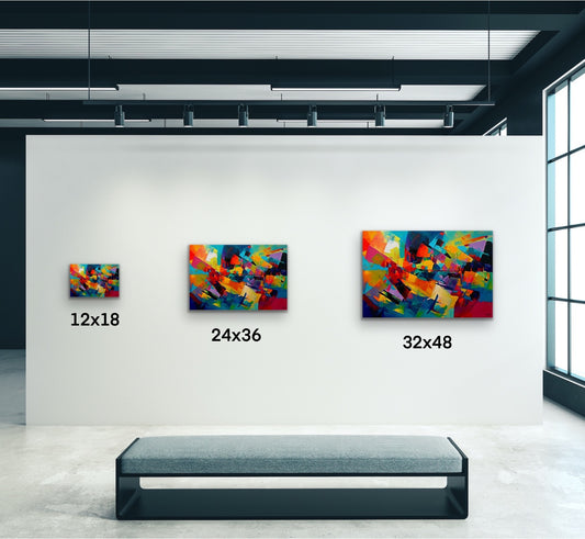 Vibrant Chaos Abstract Canvas Wall Art