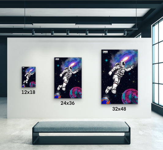 Cosmic Explorer Astronaut Canvas Wall Art