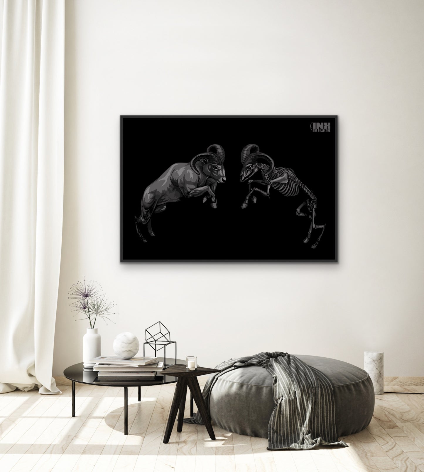 Duality Ram Canvas Wall Art