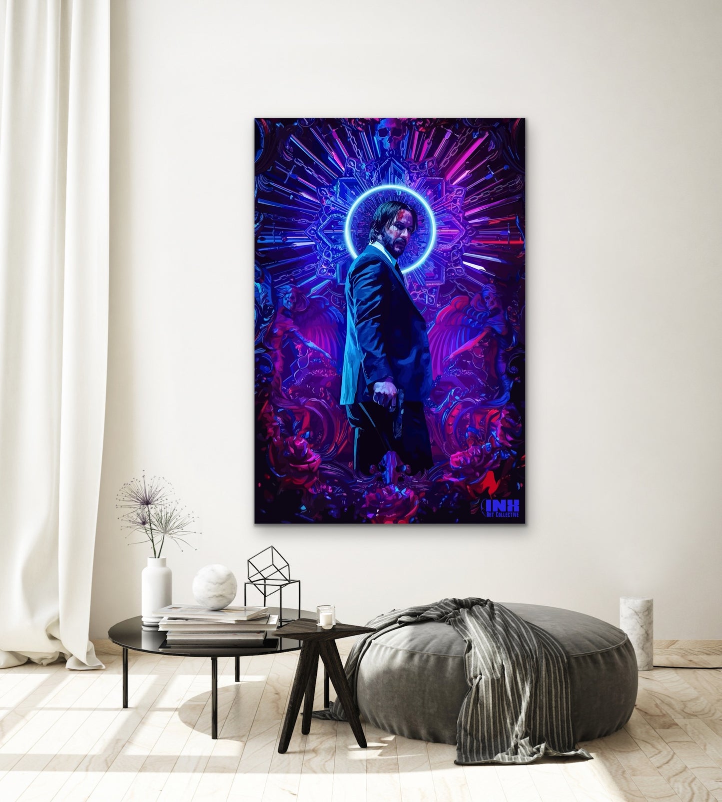 Neo-Noir Assassin Canvas Wall Art