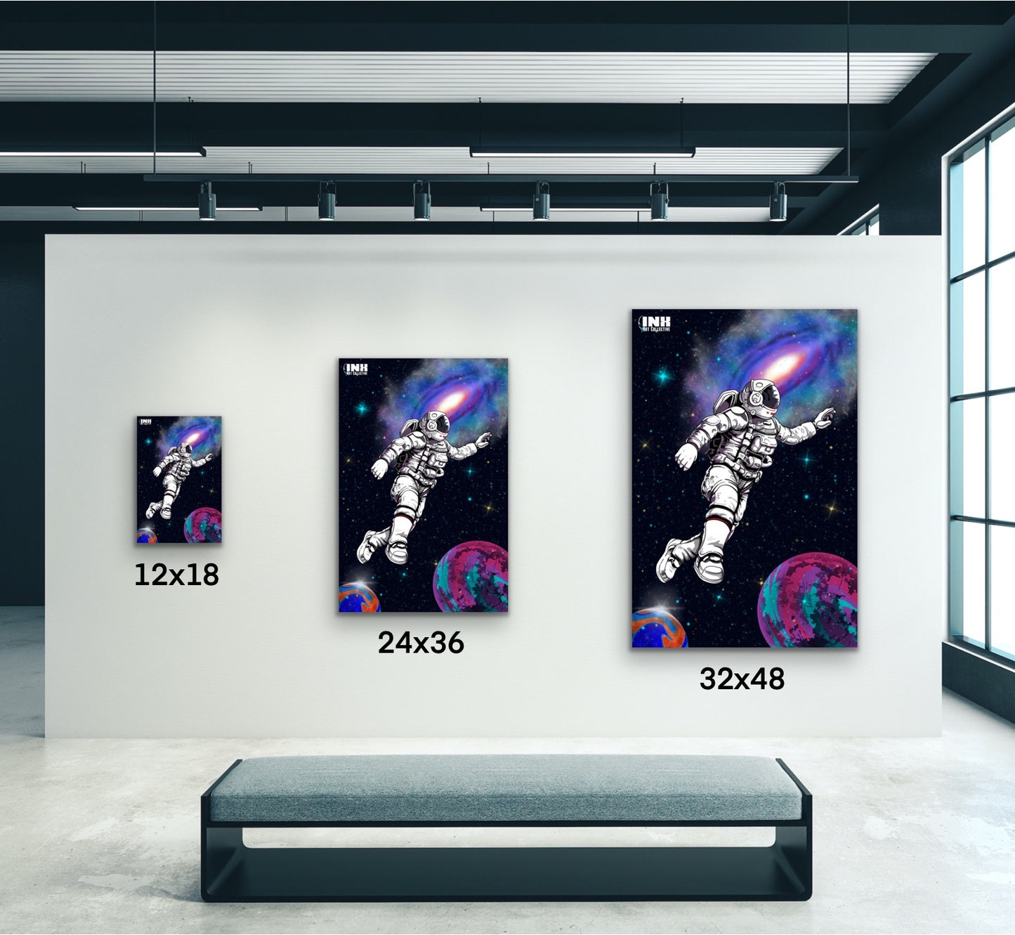 Astronaut & Deep Sea Diver Canvas Wall Art Set
