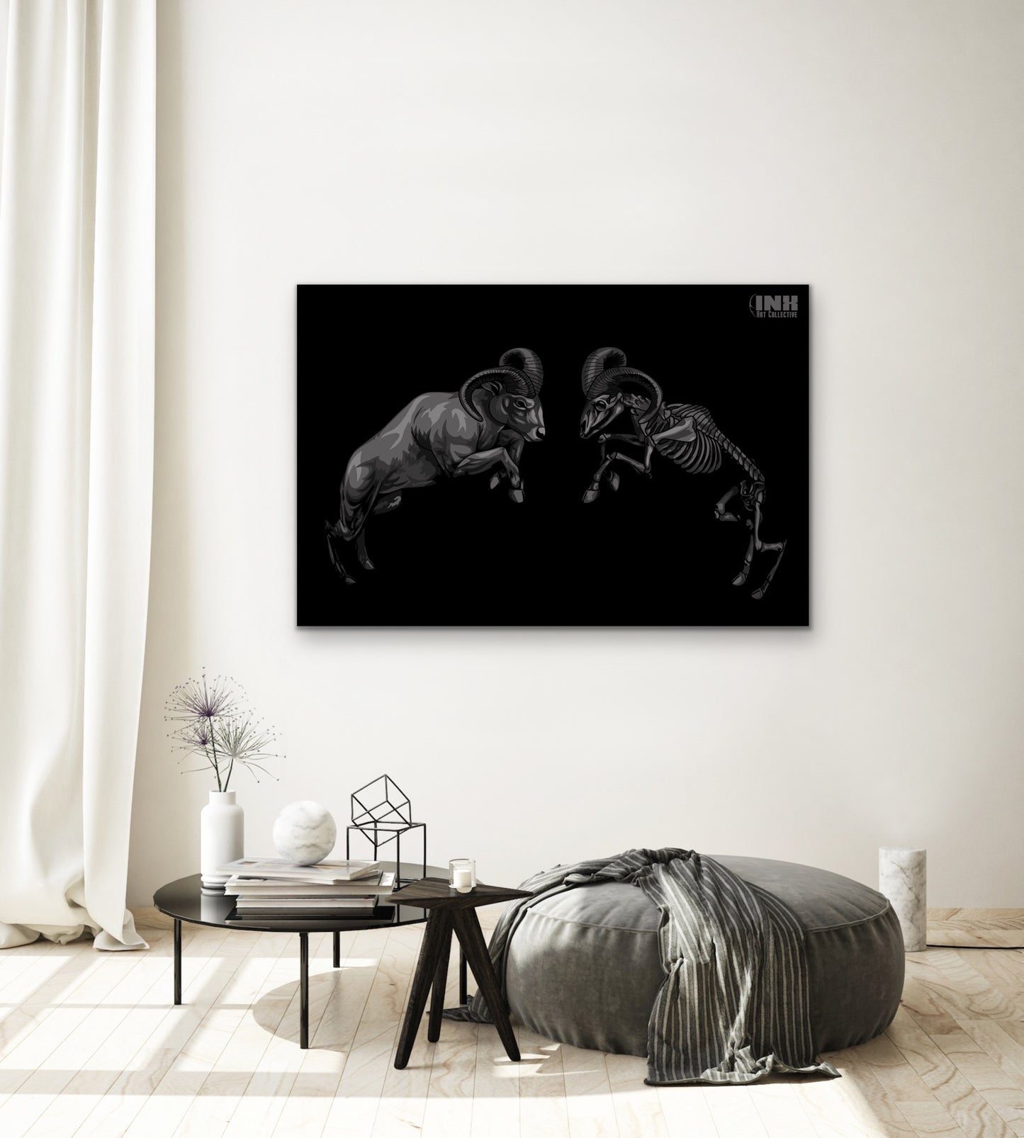 Duality Ram Canvas Wall Art