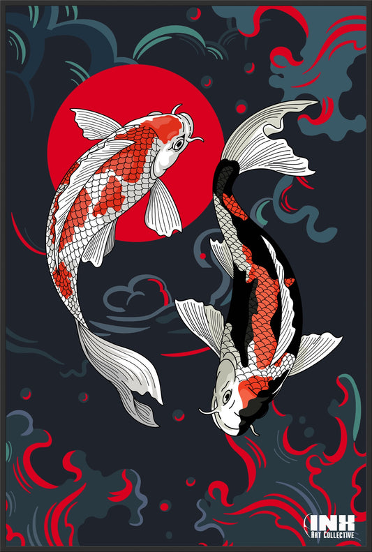 Koi Fish Canvas Wall Art