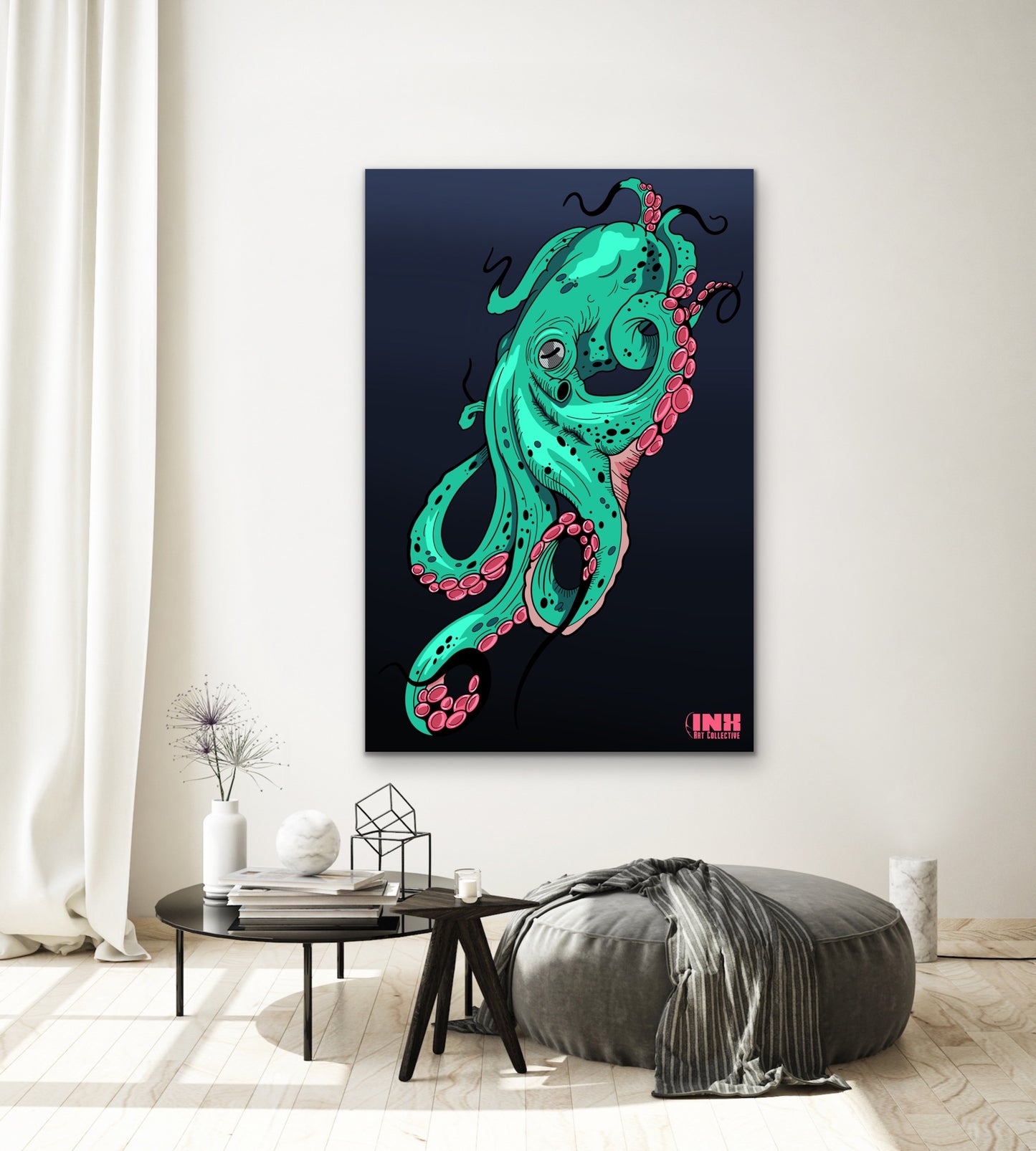 Deep Sea Octopus Canvas Wall Art