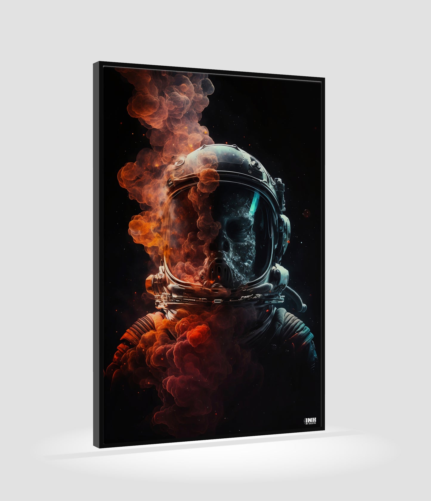 Ghost Astronaut Dark Sci-Fi Canvas Wall Art
