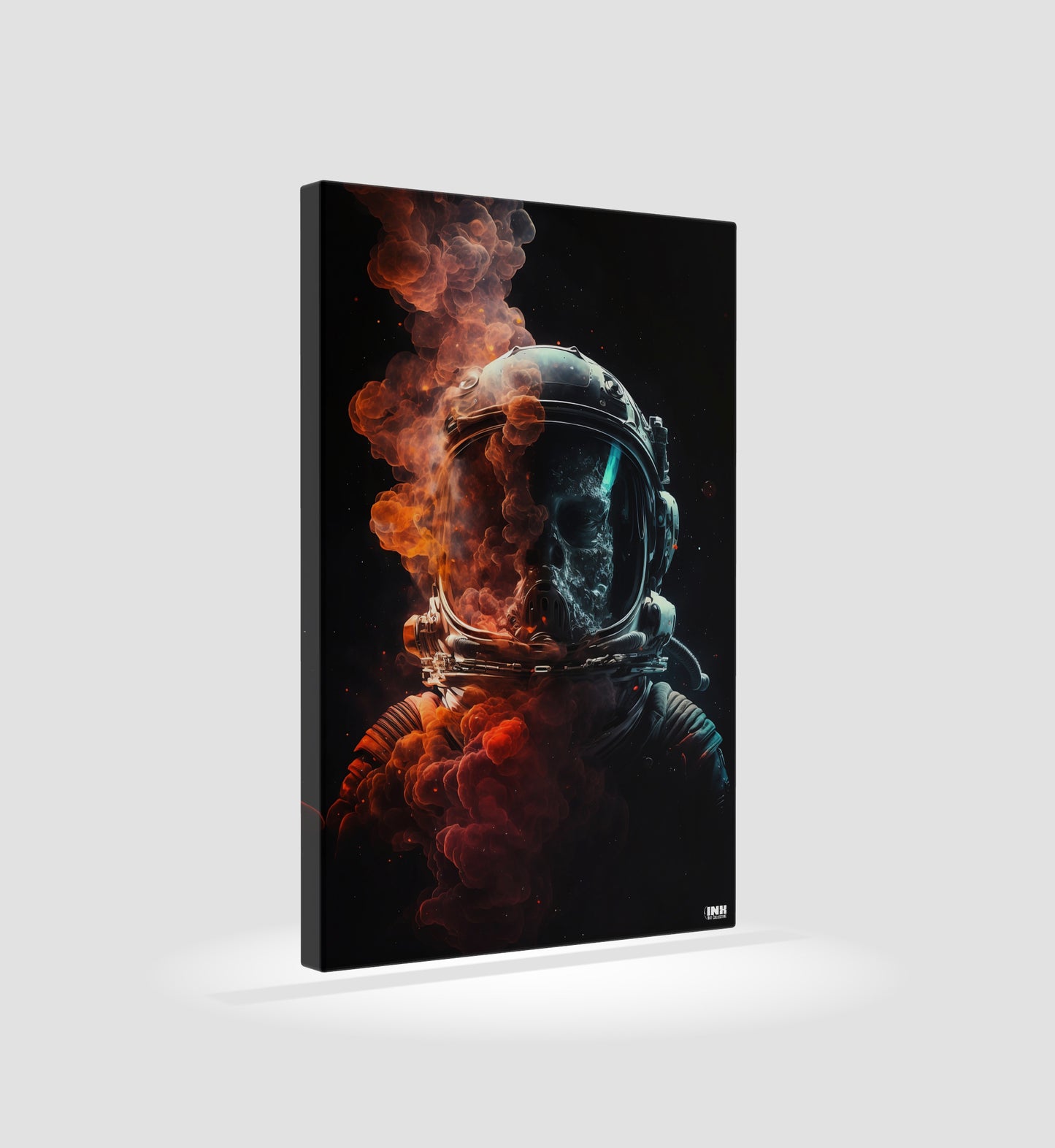 Ghost Astronaut Dark Sci-Fi Canvas Wall Art