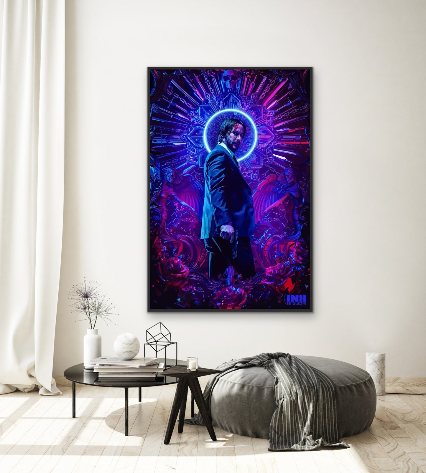 Neo-Noir Assassin Canvas Wall Art