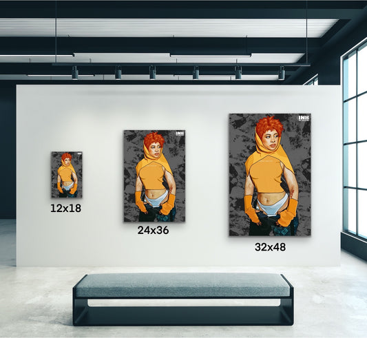 Hip Hop Princess Canvas Wall Art