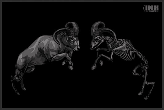 Duality Ram Canvas Wall Art