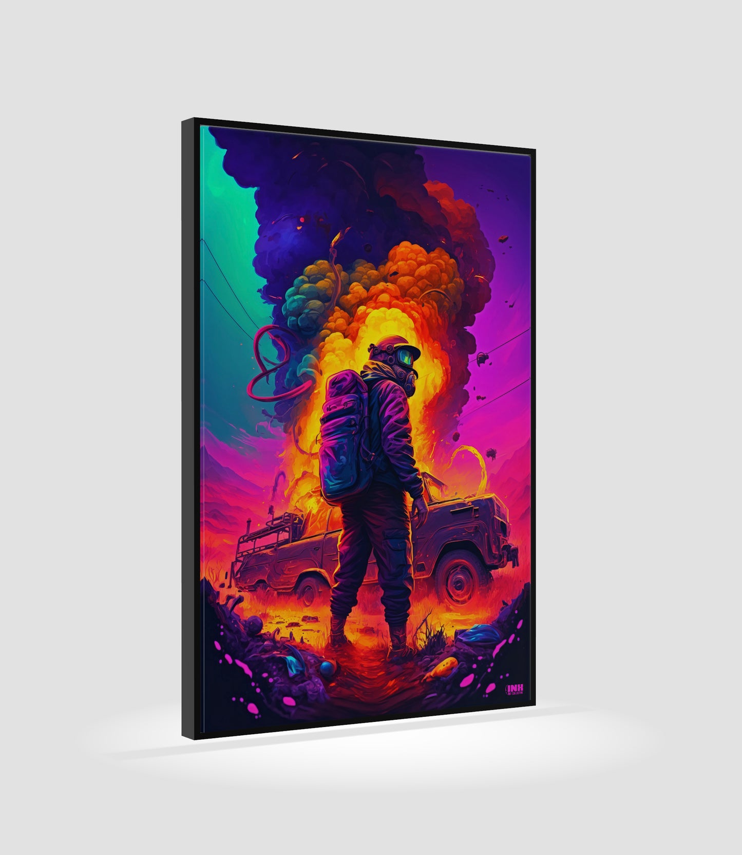 Apocalyptic Traveler Abstract Canvas Wall Art