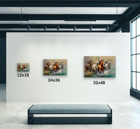 Running Horses Canvas Wall Art