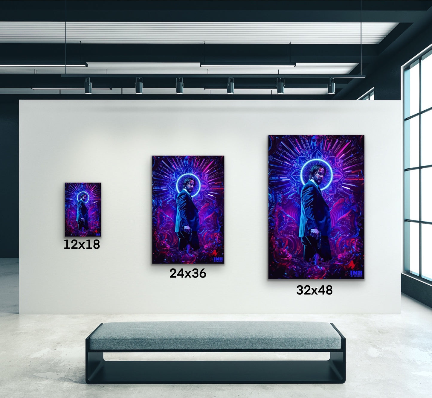 Neo-Noir Assassin Canvas Wall Art