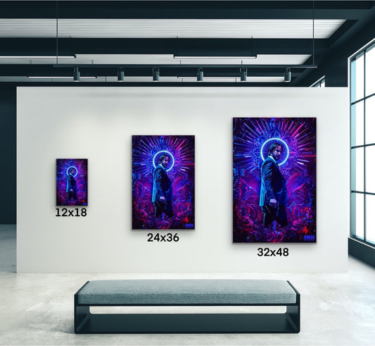 Neo-Noir Assassin Canvas Wall Art