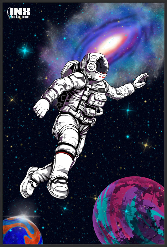 Cosmic Explorer Astronaut Canvas Wall Art