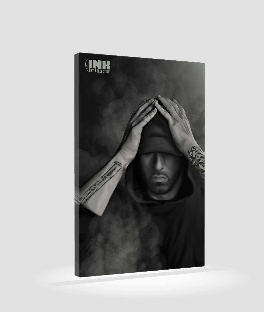 Hooded Rap Icon Canvas Wall Art