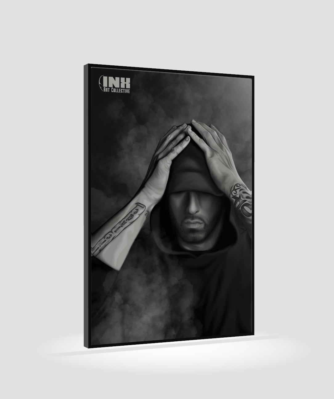 Hooded Rap Icon Canvas Wall Art