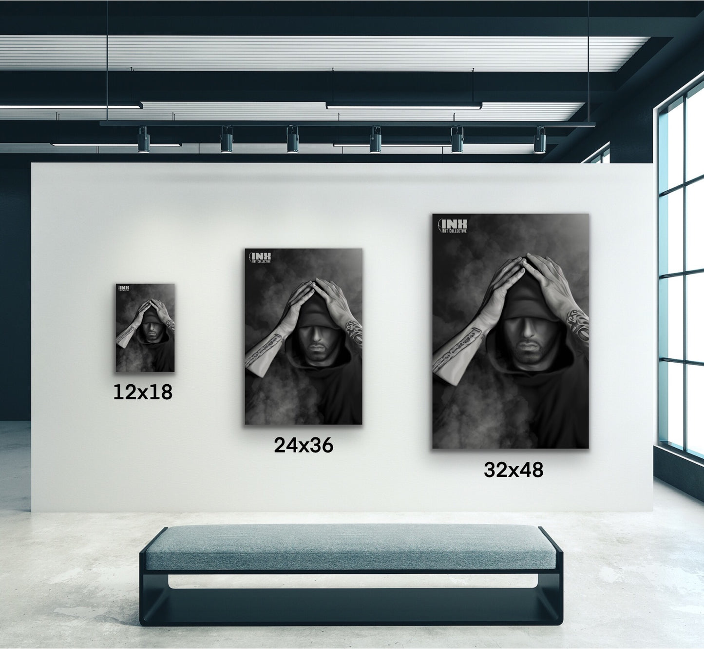 Hooded Rap Icon Canvas Wall Art