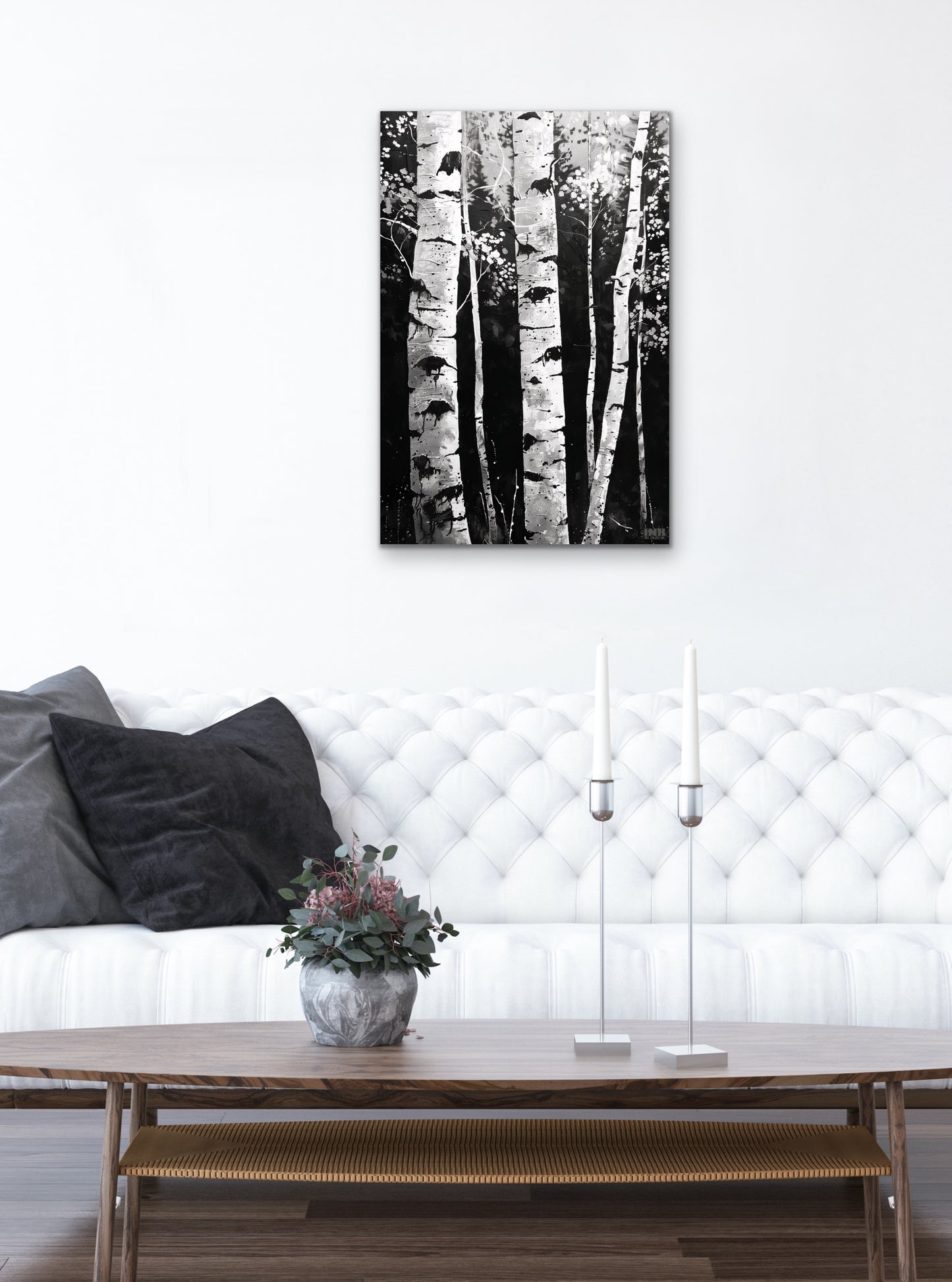 White Birch Tree Canvas Art