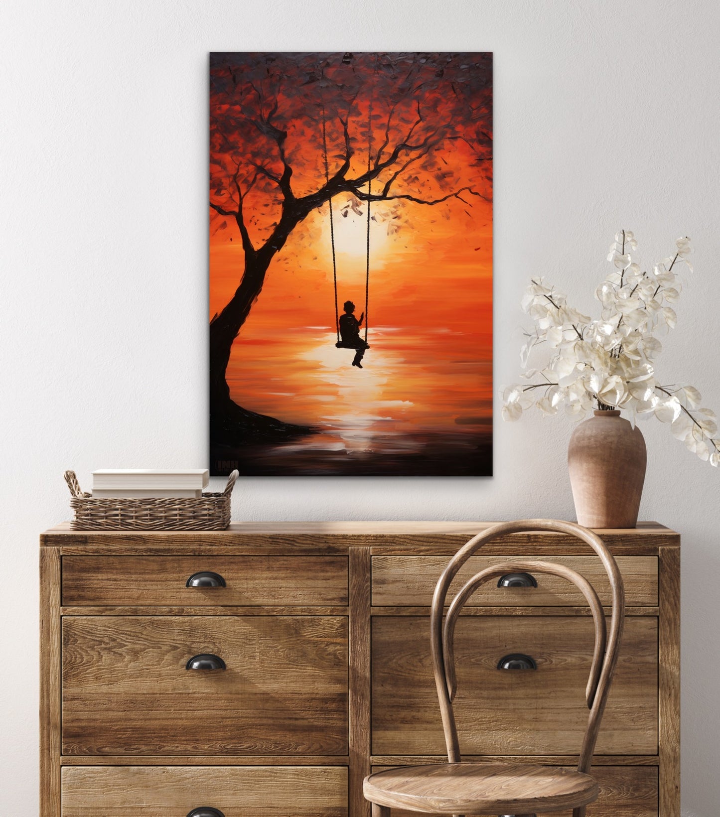 Swinging in the Sunset Canvas Art