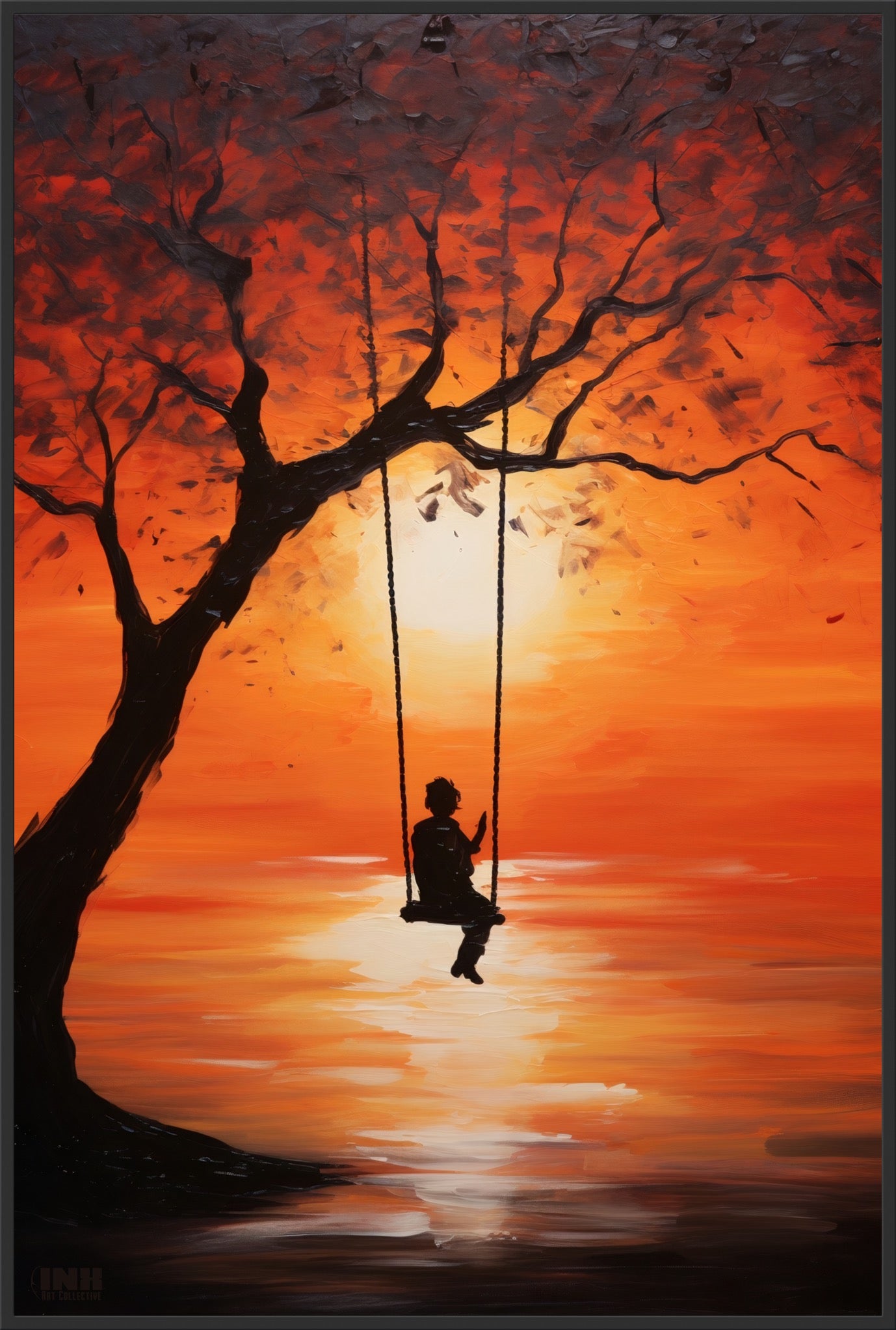 Swinging in the Sunset Canvas Art