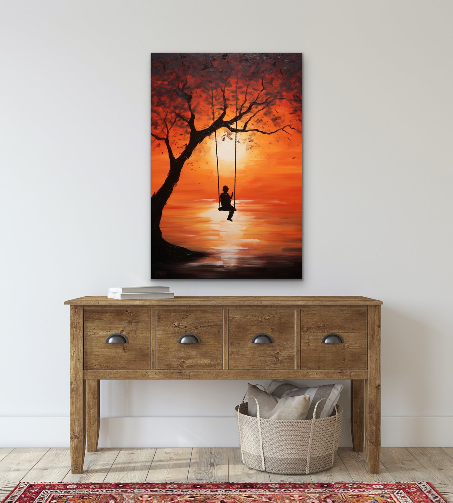 Swinging in the Sunset Canvas Art