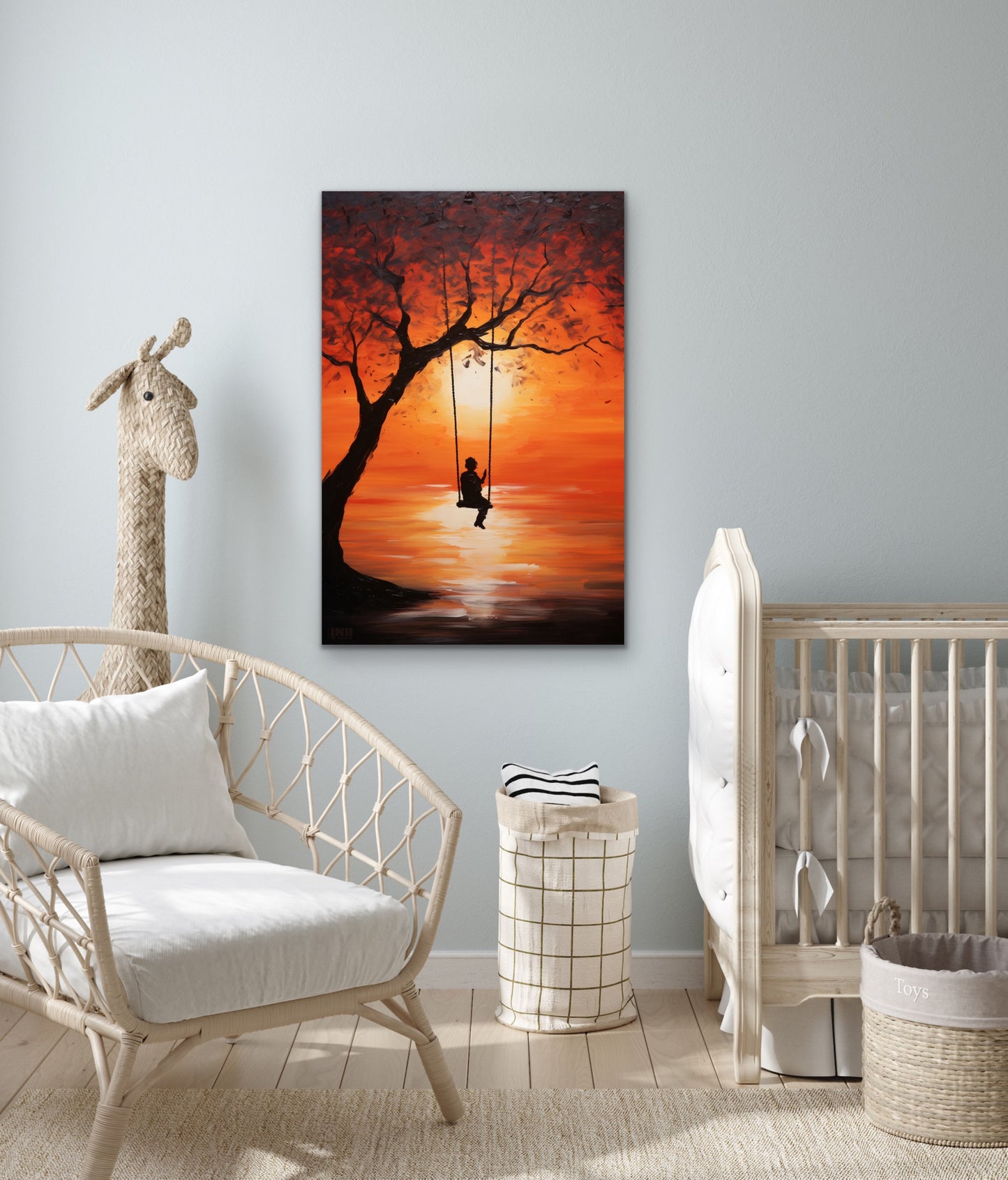 Swinging in the Sunset Canvas Art