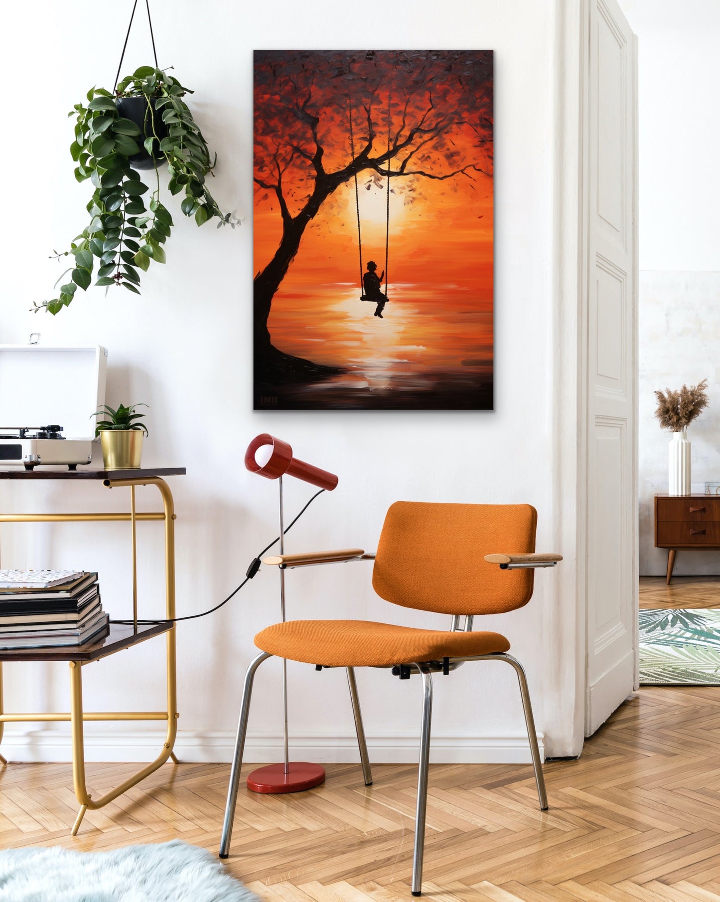 Swinging in the Sunset Canvas Art