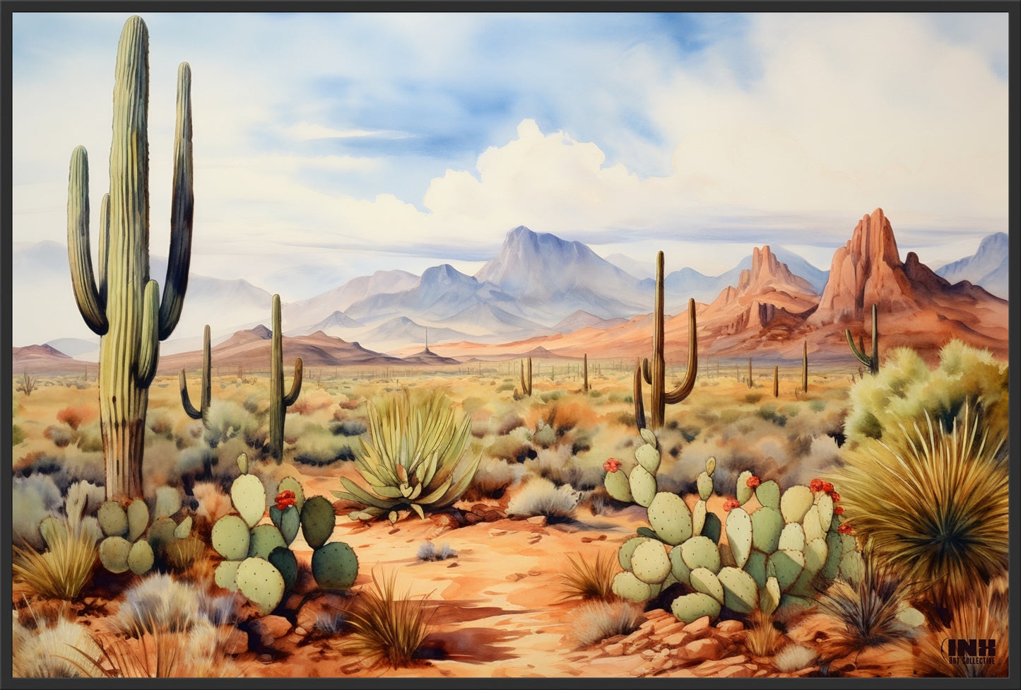 Cactus Field Canvas Art