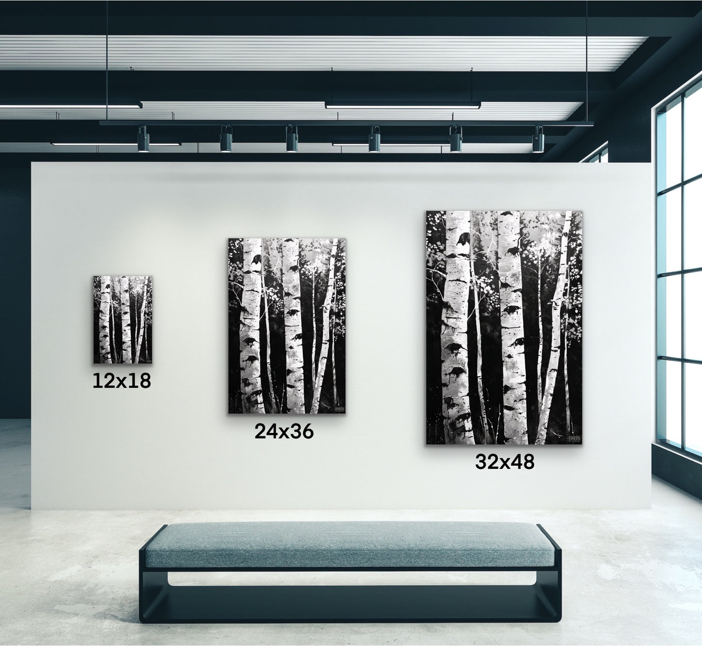 White Birch Tree Canvas Art