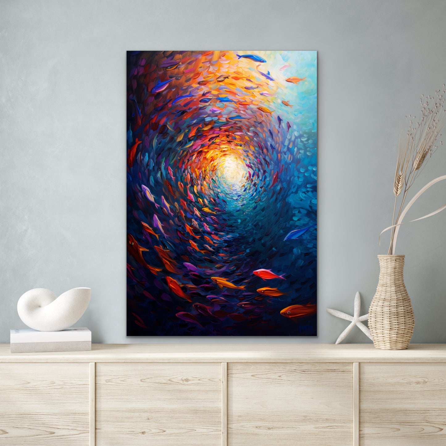 School of Fish Canvas Art