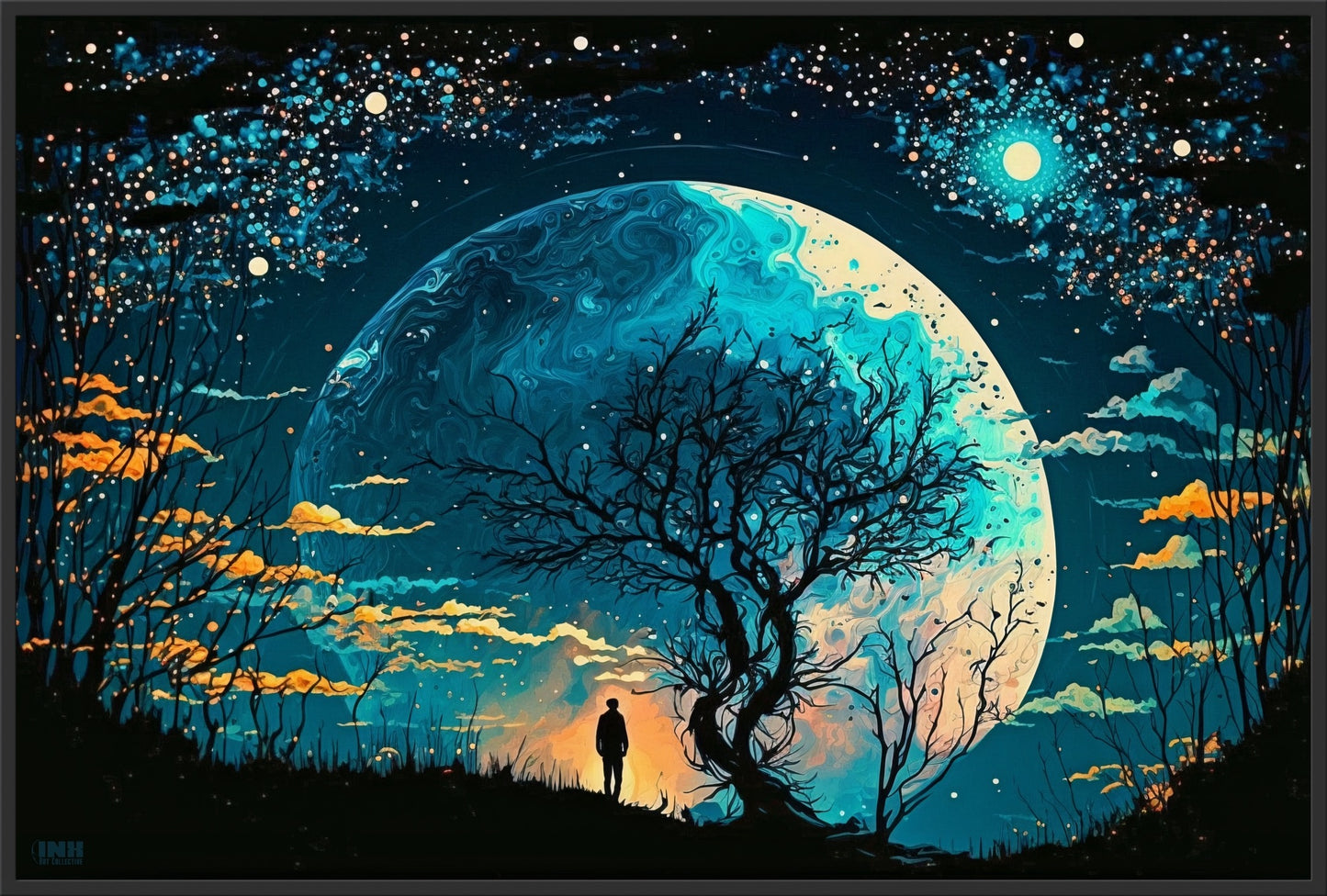 Starry Night Sky Canvas Art