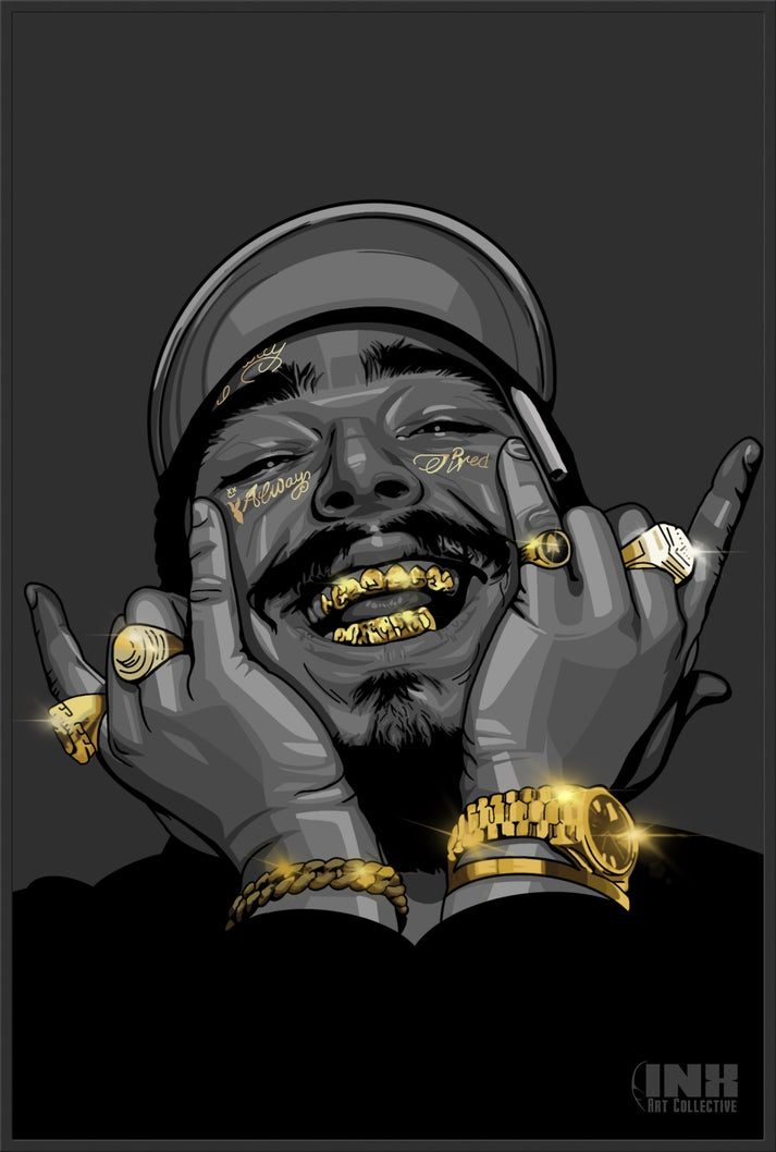 Post Malone Canvas Art – Inx Art Collective