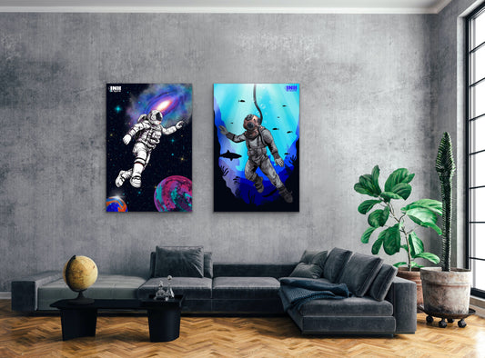 Astronaut / Deep Sea Diver Canvas Art