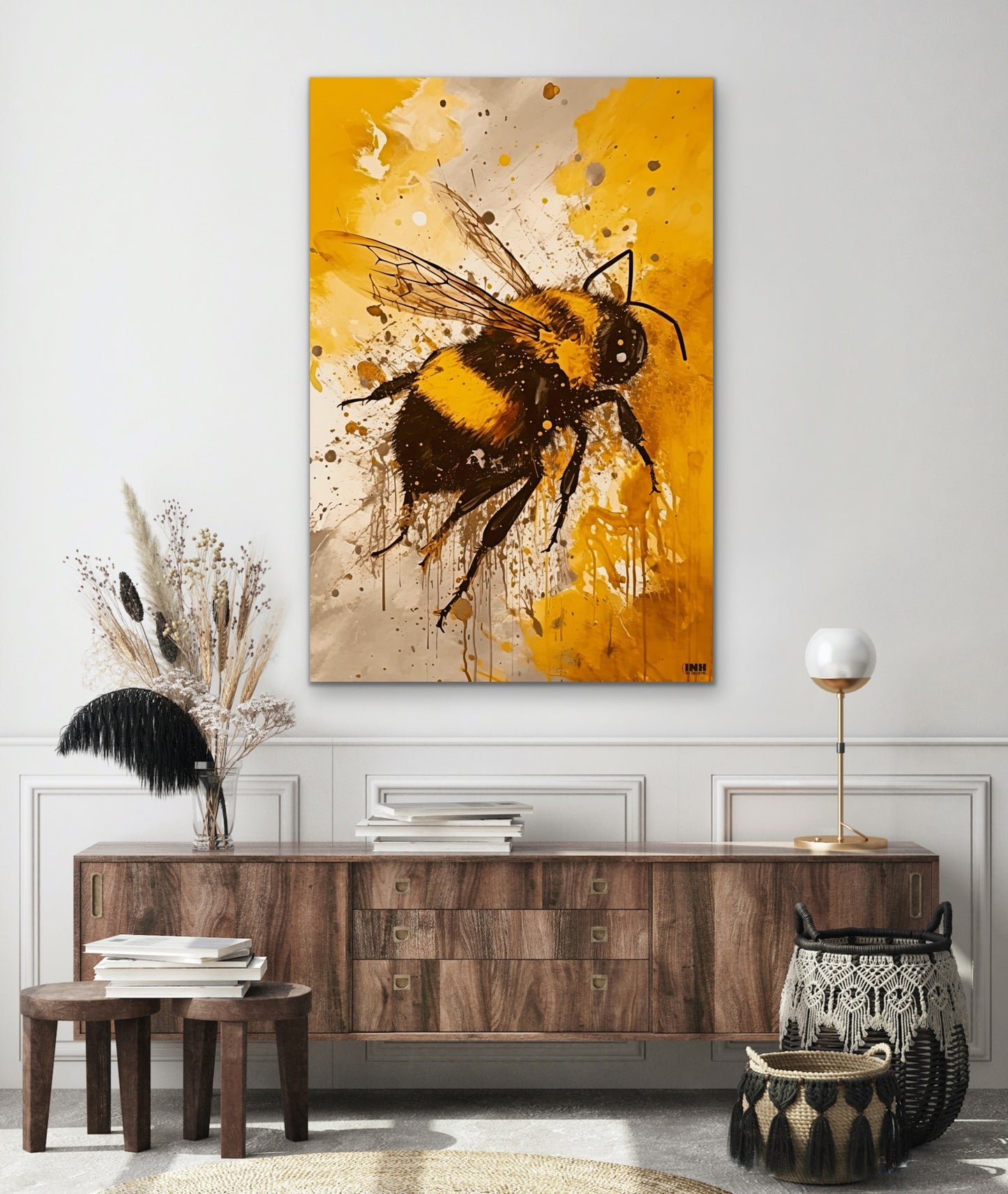 Bumblebee Abstract Canvas Art