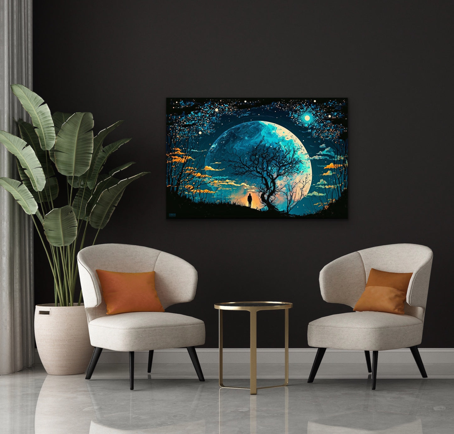 Starry Night Sky Canvas Art