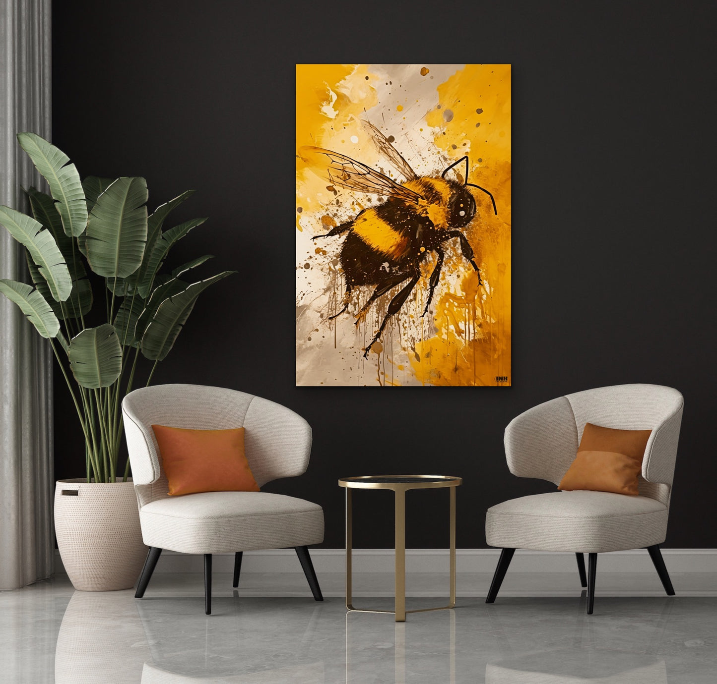 Bumblebee Abstract Canvas Art